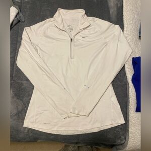 Nike quarter zip white